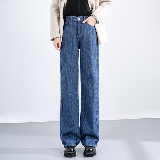 Jeans Anchos de Pernera Gruesos y Suave Tacto - Image 9