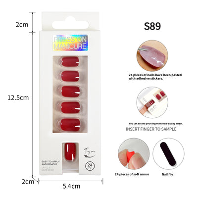 Uñas Postizas Adhesivas Removibles - Set de 24 Piezas - Image 8