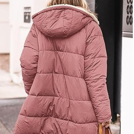 Abrigo Térmico Mujer Largo con Forro Polar y Relleno de Algodón - Image 4