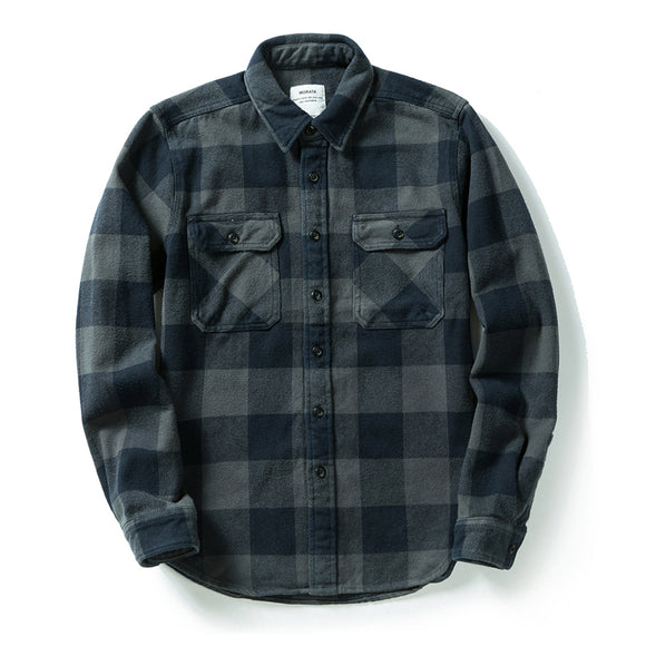 Camisa Franela Gruesa Estilo Americano para Hombre