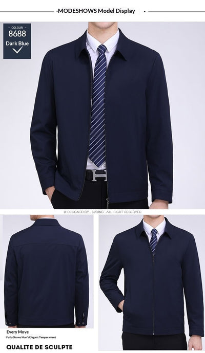 Chaqueta de Cuello Alto Sin Planchado para Hombre - Image 10