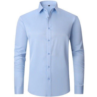 Camisa Elástica de Talla Grande para Hombre de Manga Larga - Image 5