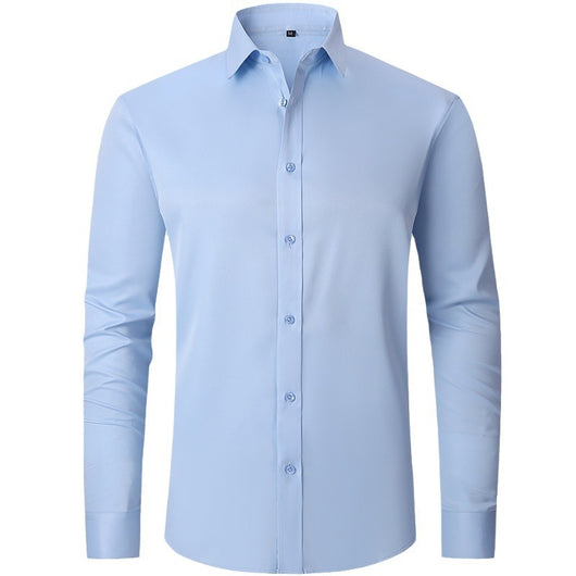 Camisa Elástica de Talla Grande para Hombre de Manga Larga - Image 5