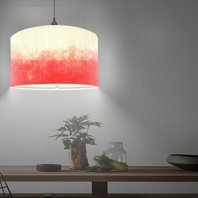 Lámpara de Techo Bambú con Degradado Acuarela - Decoración Artística E27 - Image 7