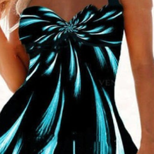 Traje de Baño Talla Grande con Estampado Degradado Fuegos Artificiales - Image 7