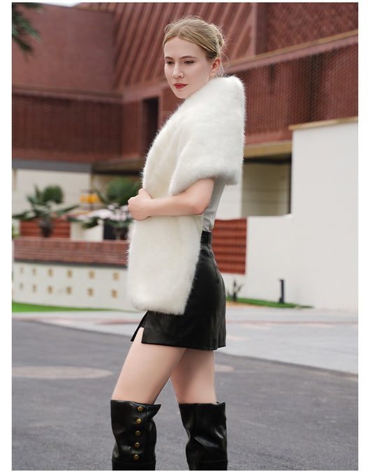 Abrigo de Piel Sintética Cálido - Chal Vestido Elegante - Image 7