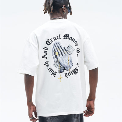 Camiseta Hombre Estampada Suelta Manga Corta - Image 9