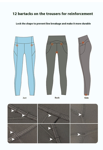Pantalones Deportivos de Cintura Alta con Levantamiento de Glúteos - Ajuste Perfecto para Correr - Image 22