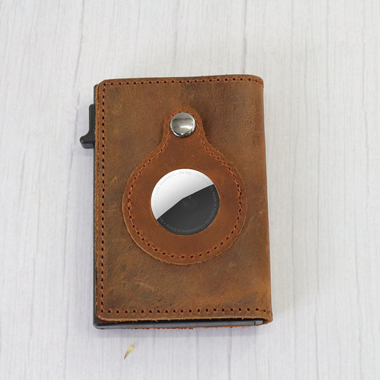 Cartera de Tarjetas de Cuero Automática Anti Pérdida - Image 2