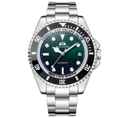 Reloj Automático Mecánico Luminoso de Acero Inoxidable con Esfera Multicolor