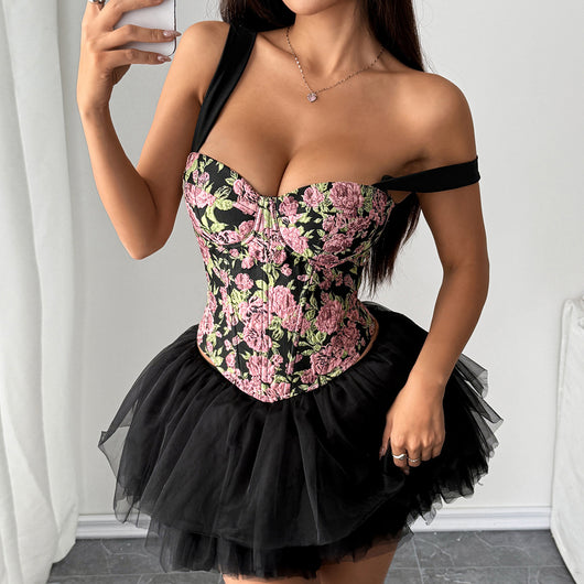 Corset Ajustable de Encaje con Cierre de Cordones para Mujer - Image 9