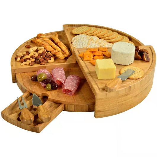 Juego de Tabla y Cuchillos para Queso en Bambú - Image 8