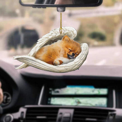 Adorno Colgante Perro Ángel Dormido - Decoración Acrílica para Auto y Hogar - Image 3