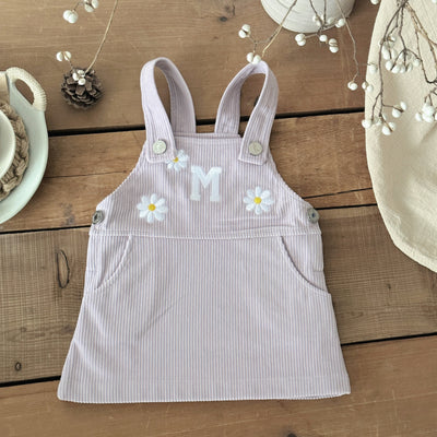 Falda Suspender con Bordado de Lavanda para Niña - Primavera y Otoño - Image 3