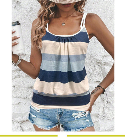 Blusa de Rayas con Tirantes - Estilo Vacacional - Image 11