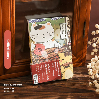 Cuaderno de Bolsillo Gato Montaña - Diario Ilustrado a Mano con Diseño Kawaii - Image 10