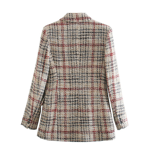 Blazer a Cuadros para Mujer - Elegancia Profesional - Image 10