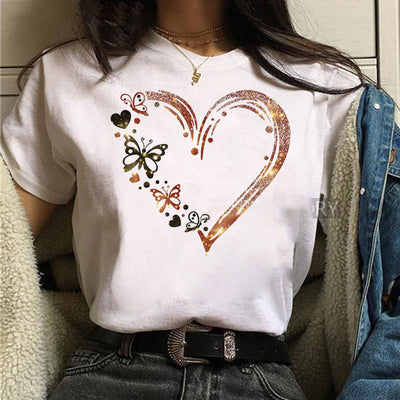 Blusa Estampada Blanca Suelta Casual para Mujer - Image 15