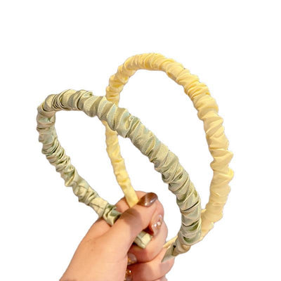Diadema de Satén Plisada Color Liso - Accesorio Versátil para Mujer - Image 18