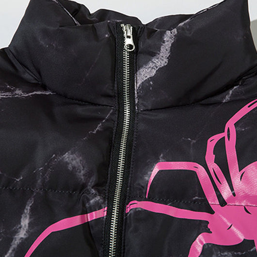 Chaqueta Suelta Estampada de Algodón Hip Hop para Pareja - Image 2