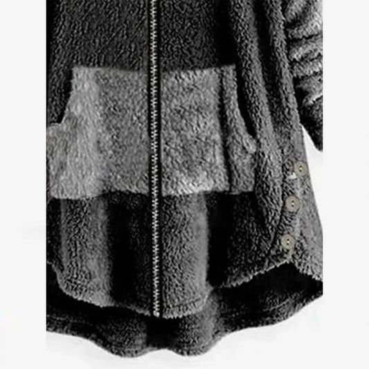 Chamarra Reversible Acolchada de Terciopelo con Capucha para Otoño e Invierno - Image 2