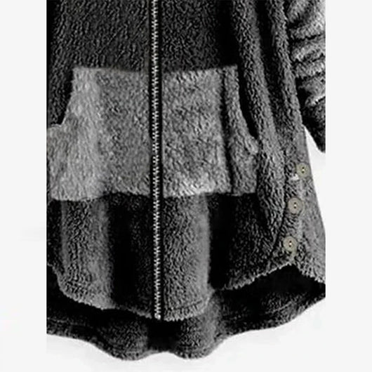 Chamarra Reversible Acolchada de Terciopelo con Capucha para Otoño e Invierno - Image 2