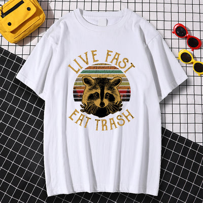 Playera Hombre Estilo Urbano Live Fast Eat Trash - Image 15