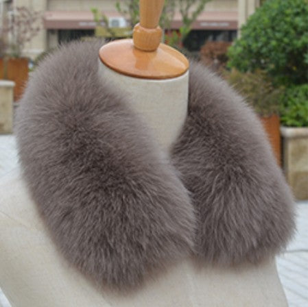 Cuello de Piel de Zorro con Mapache Real Auténtico - Image 12