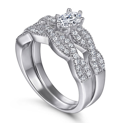 Juego de Anillos de Moda para Mujer con Diamantes - Image 7