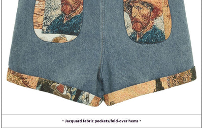 Jeans con Patchwork Jacquard y Correa de Hombro - Image 3