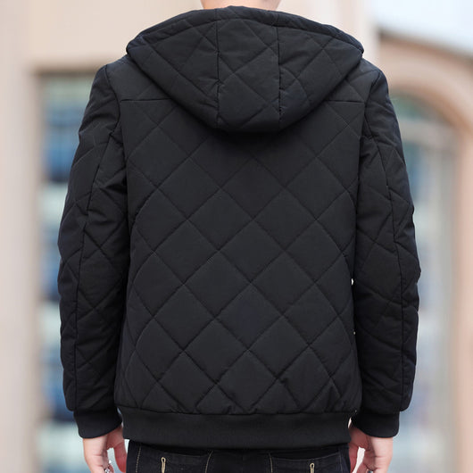 Chaqueta Acolchada de Felpa con Diseño de Rombos - Image 3