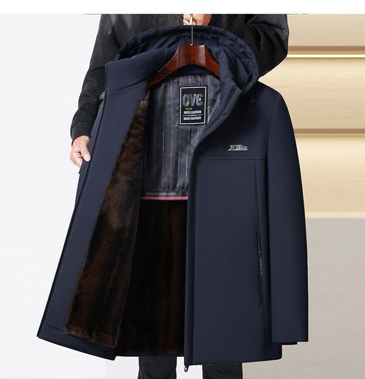 Chaqueta Acolchada de Algodón Estilo Retro para Hombre - Image 12