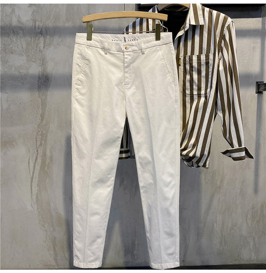 Pantalones Retro Estilo Coreano Ajustados de Algodón Versátil - Image 13
