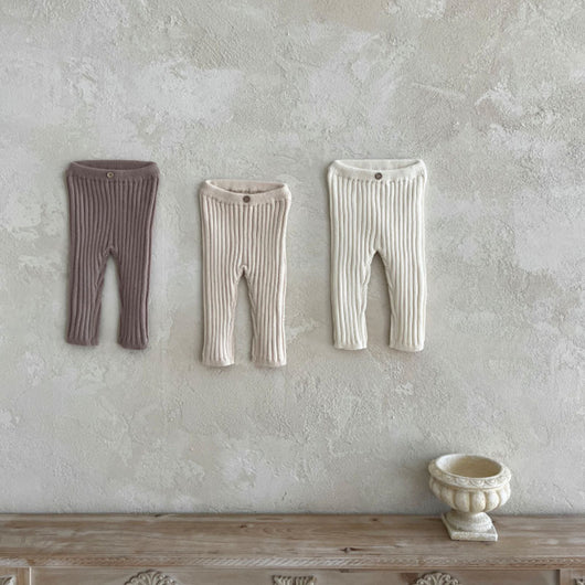 Leggings Tejidos para Bebé y Niño Pequeño con Rayas Hundidas - Image 9