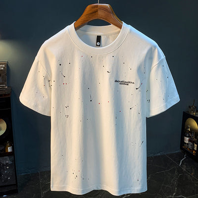 Playera Hombre Estampado Tinta Splash Manga Corta - Image 4