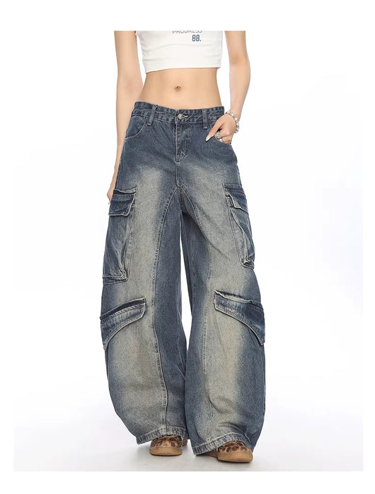 Pantalón Denim Matchet Multi-bolsillos Lavado - Image 5