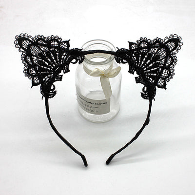 Diadema Orejas de Gato con Encaje - Sujetador para Lavado Facial - Image 15