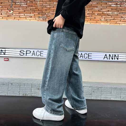 Jeans Rectos Sueltos para Hombre - Diseño Clásico Versátil - Image 2