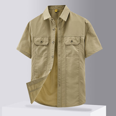 Camisa de Trabajo Casual en Colores Sólidos para Hombre - Image 2