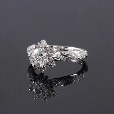 Anillo de Moissanita Calada Vintage para Mujer - Image 9