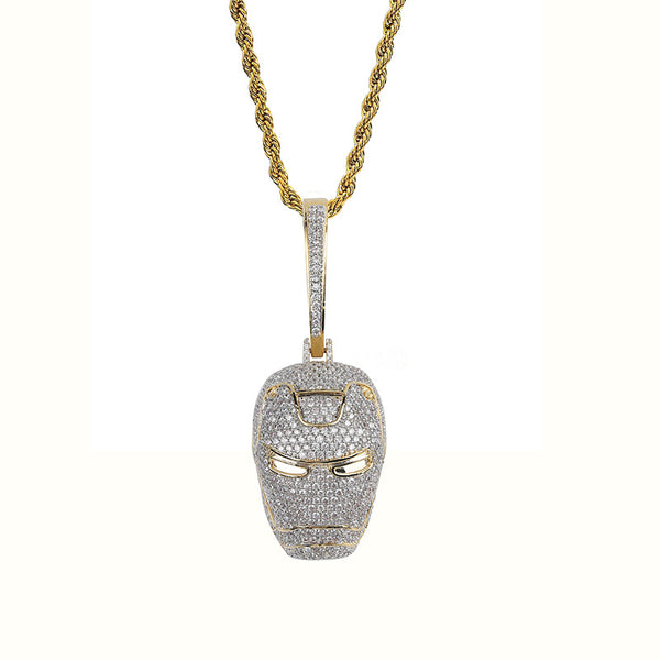 Collar Hip Hop con Dije Caricatura y Circones Brillantes