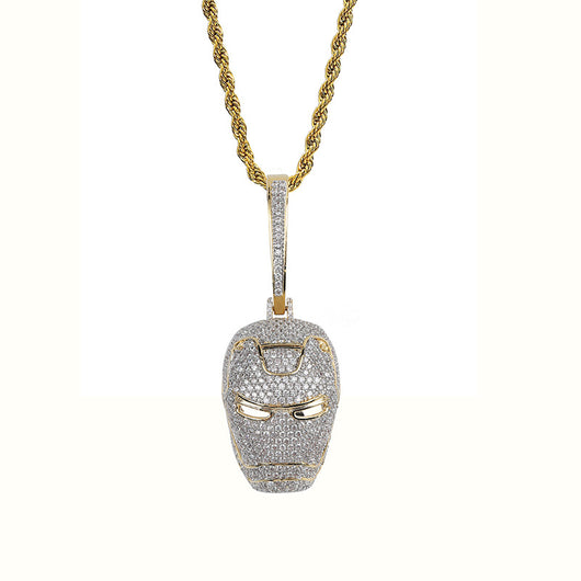 Collar Hip Hop con Dije Caricatura y Circones Brillantes - Image 2