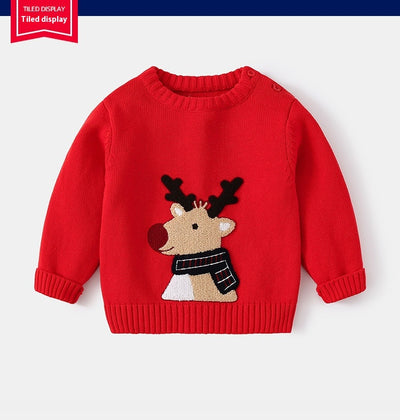 Suéter Navideño Grueso con Reno Cartoon - Abrigo Cálido para Invierno - Image 16