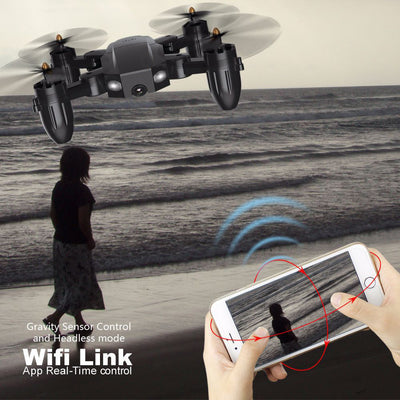 Dron Plegable FQ36 con WiFi y Control Remoto Aéreo