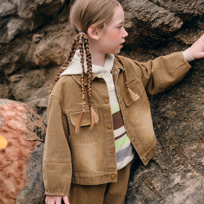 Blusa Infantil Degradado Estilo Occidental Otoño