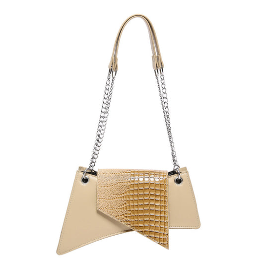 Cartera Cuadrada de Cuero Brillante con Patrón de Piedra para Mujer - Image 8