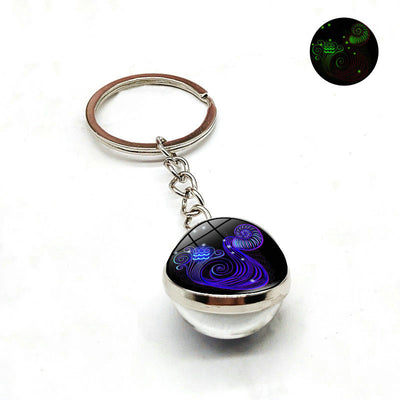 Llavero de Esfera de Cristal Luminoso con Zodiaco - Image 26