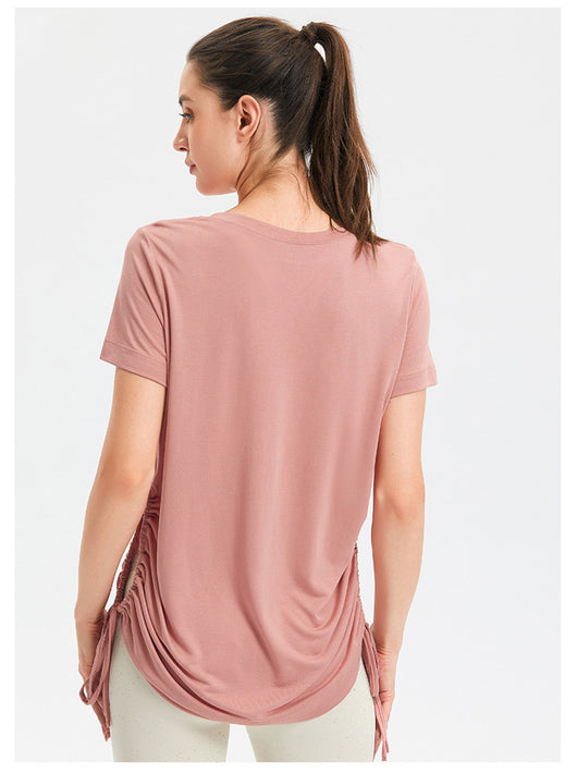 Blusa Suelta de Cuello Redondo en Color Sólido para Mujer - Image 4