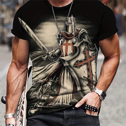 Playera Hombre Impresión 3D Verano Transpirable Manga Corta - Image 15