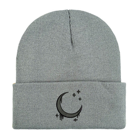 Gorro de Lana Tejido con Diseño de Luna y Estrellas para Otoño Invierno - Image 15